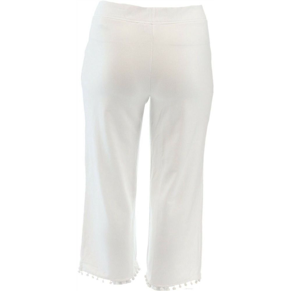 Belle Kim Gravel French Terry Pom-Pom Crop Pants - Picture 4 of 6